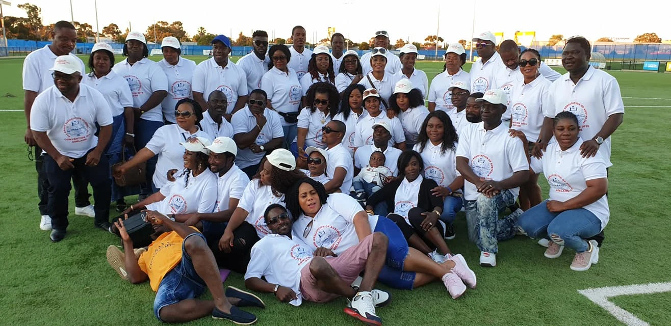 AKAA Convention Adelaide 2019 — members on the field in white polo shirts